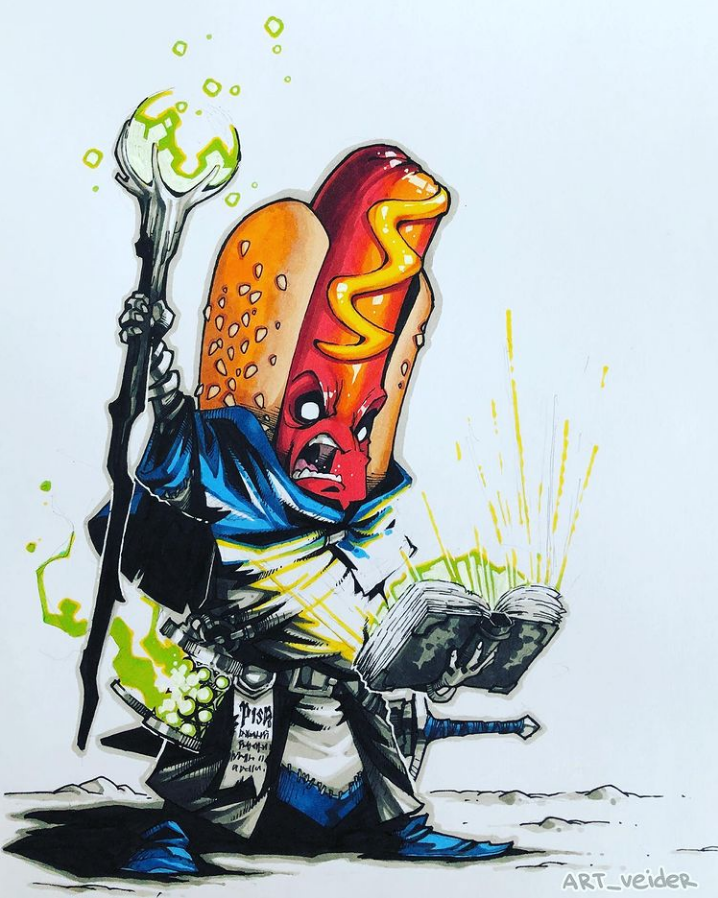 Food Fight! - Hot Dog Necromancer